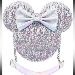 Loungefly X LASR Holographic Minnie Sequin Crossbody Bag